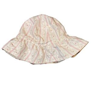 Janie and Jack Sweet Nothings Striped Floral Kids Sun Hat 6-12 months